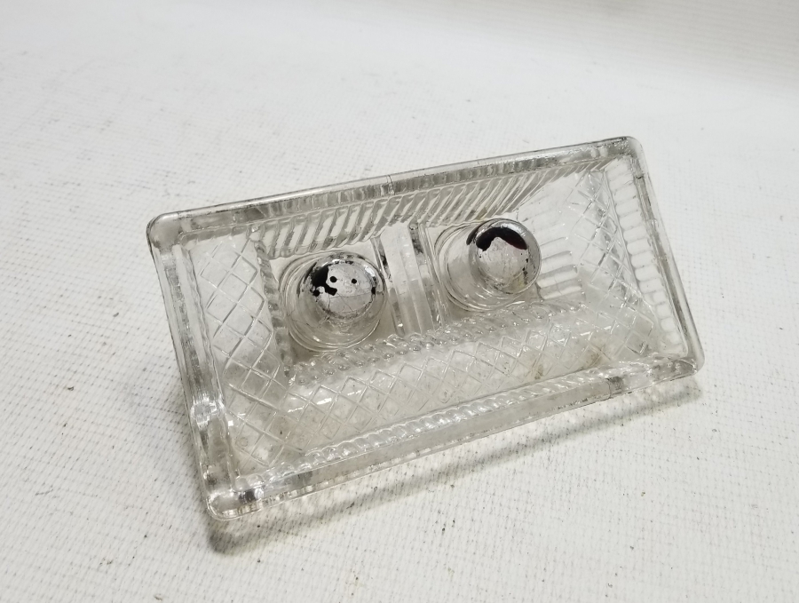 OSMANLI DÖNEMİ KRİSTAL KESME İŞÇİLİKLİ ASKERİ CAM HOKKA