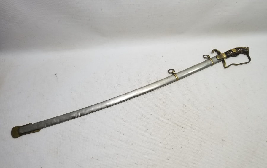 1. DÜNYA SAVAŞI DÖNEMİ KAN OLUKLU ORİJİNAL KININDA HAFİF SÜVARİ SUBAY KILICI