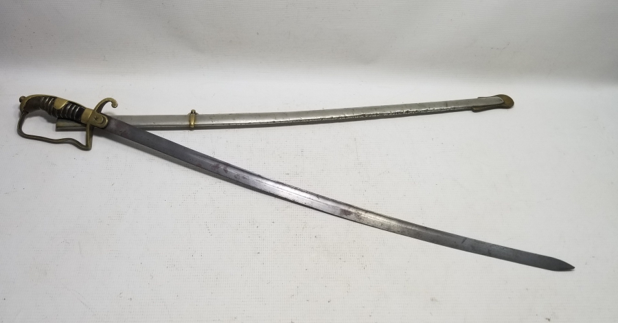 1. DÜNYA SAVAŞI DÖNEMİ KAN OLUKLU ORİJİNAL KININDA HAFİF SÜVARİ SUBAY KILICI