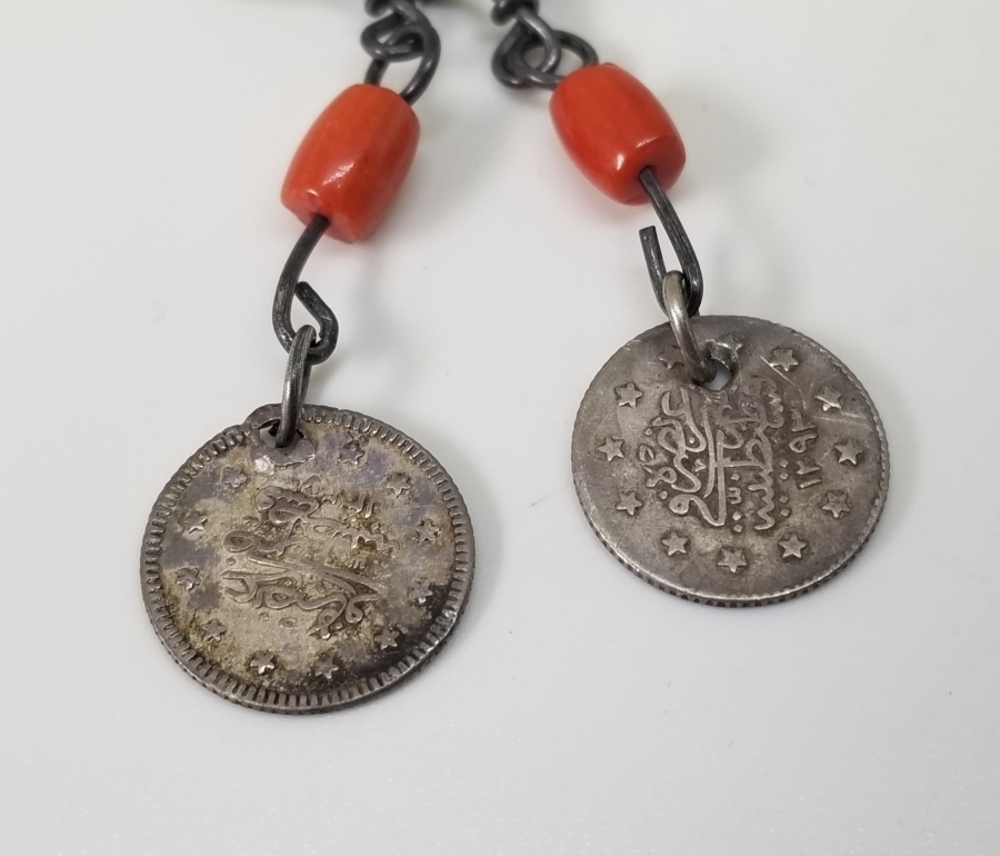 MERCANLI VE OSMANLI PARALI ÖZEL YAPIM GÜMÜŞ KÜPE