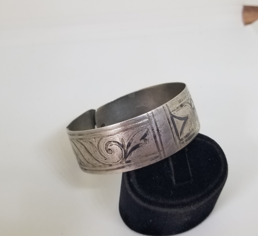 ÜZERİ SAVATLI OSMANLI DÖNEMİ GÜMÜŞ BİLEZİK