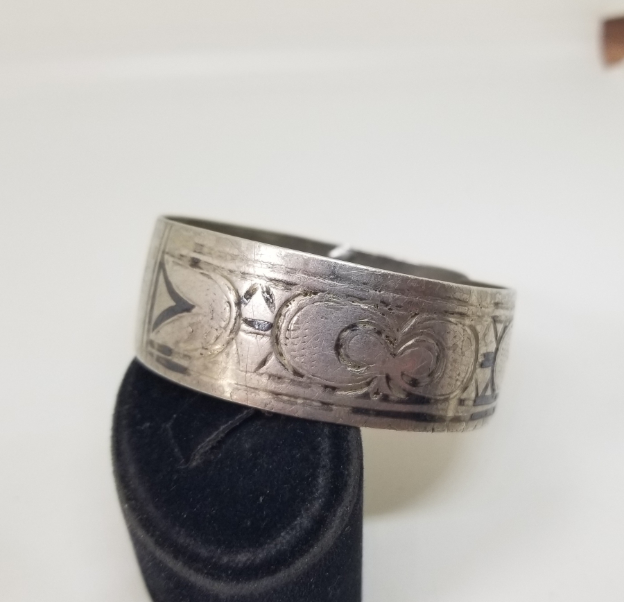 ÜZERİ SAVATLI OSMANLI DÖNEMİ GÜMÜŞ BİLEZİK