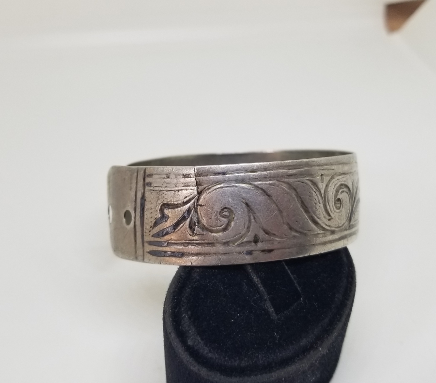 ÜZERİ SAVATLI OSMANLI DÖNEMİ GÜMÜŞ BİLEZİK