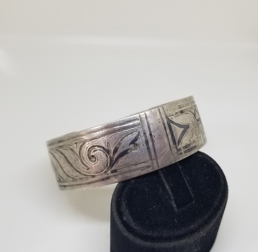 ÜZERİ SAVATLI OSMANLI DÖNEMİ GÜMÜŞ BİLEZİK