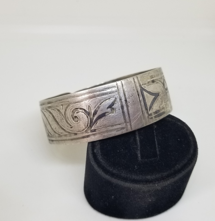 ÜZERİ SAVATLI OSMANLI DÖNEMİ GÜMÜŞ BİLEZİK