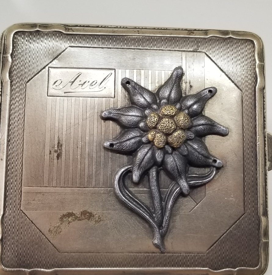 2. DÜNYA SAVAŞI DÖNEMİ ALMAN DAĞ BİRLİĞİ ARMALI SUBAY SİGARA TABAKASI