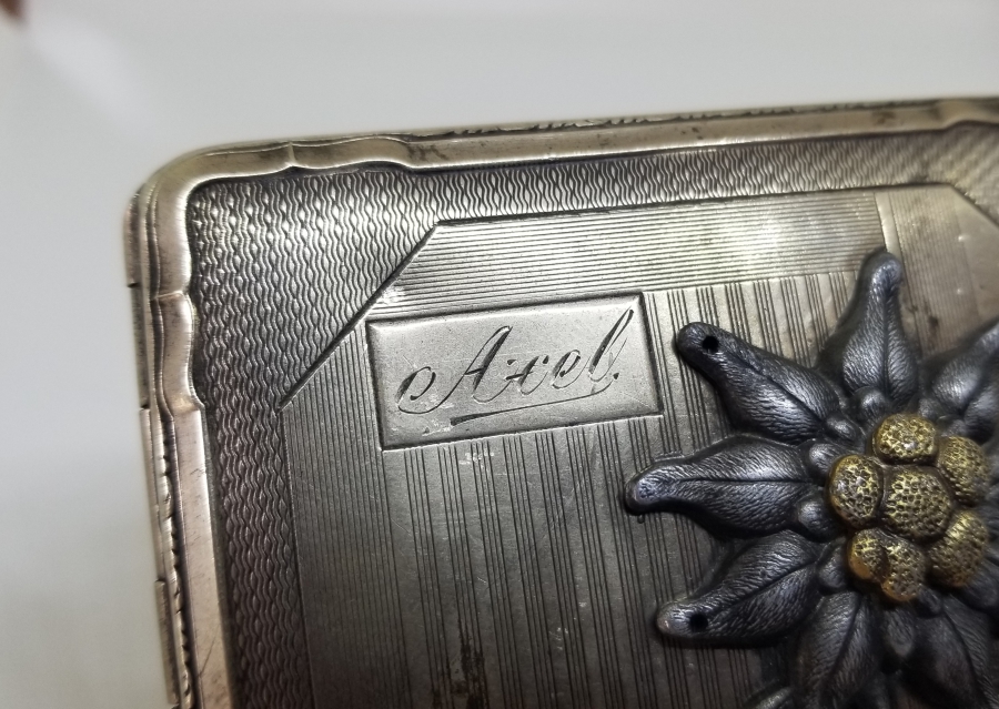 2. DÜNYA SAVAŞI DÖNEMİ ALMAN DAĞ BİRLİĞİ ARMALI SUBAY SİGARA TABAKASI