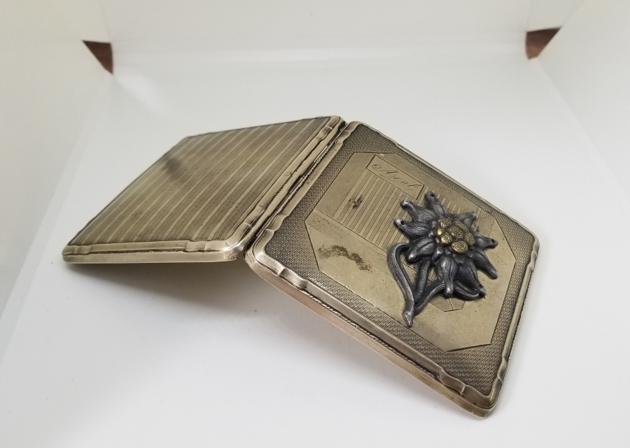 2. DÜNYA SAVAŞI DÖNEMİ ALMAN DAĞ BİRLİĞİ ARMALI SUBAY SİGARA TABAKASI