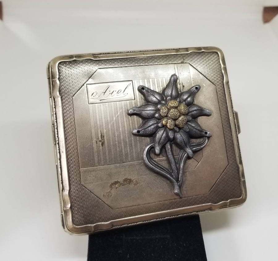 2. DÜNYA SAVAŞI DÖNEMİ ALMAN DAĞ BİRLİĞİ ARMALI SUBAY SİGARA TABAKASI