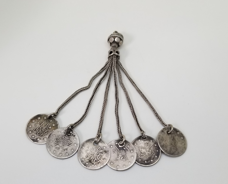 OSMANLI PARALI GÜMÜŞ TESPİH PÜSKÜLÜ