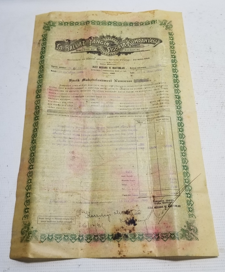 CUMHURİYET BAŞLARI NADİR SİGORTA SÖZLEŞMESİ