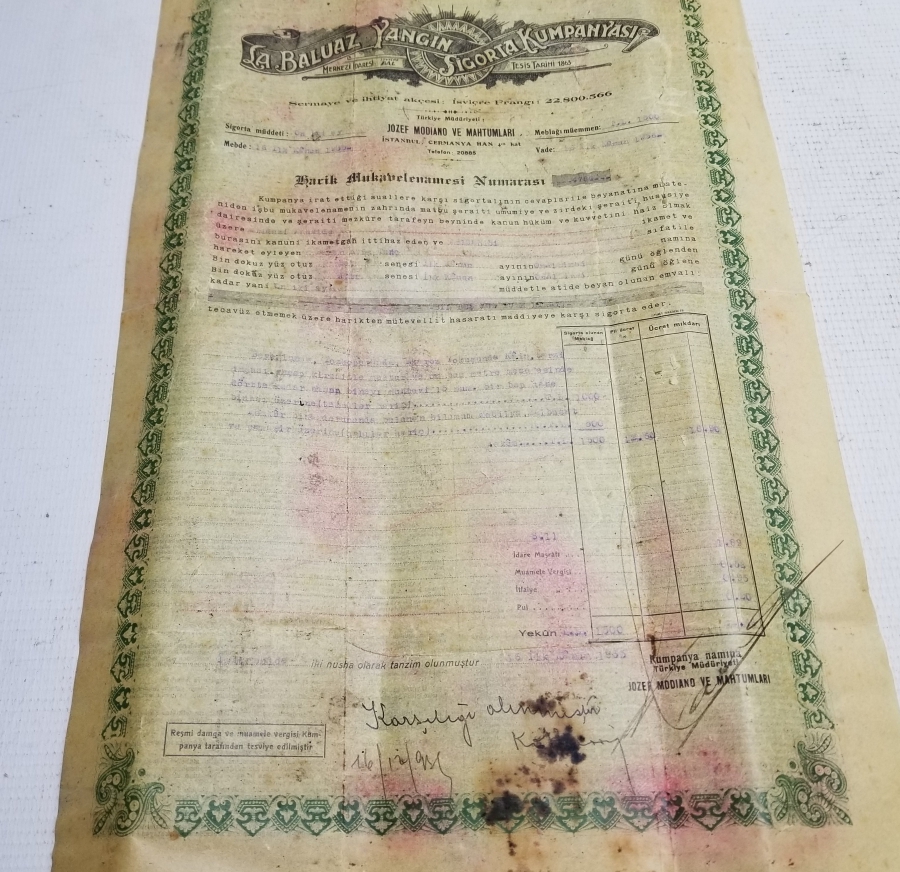 CUMHURİYET BAŞLARI NADİR SİGORTA SÖZLEŞMESİ