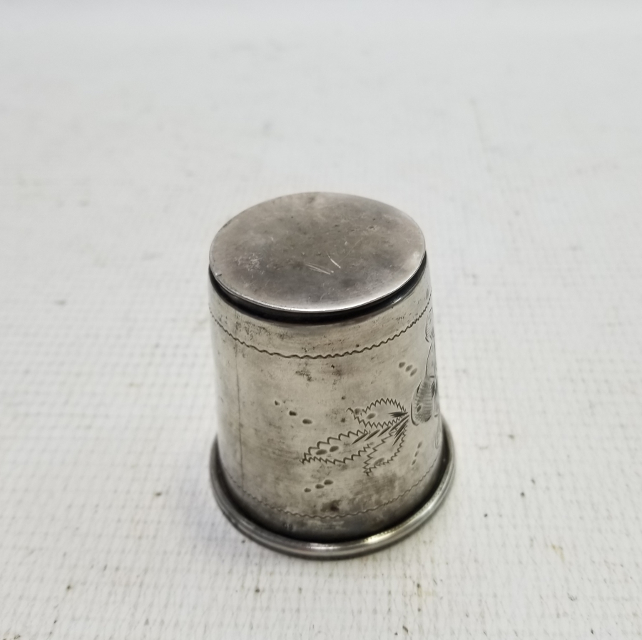 ÜZERİ KALEM İŞÇİLİKLİ ANTİKA GÜMÜŞ SU BARDAĞI