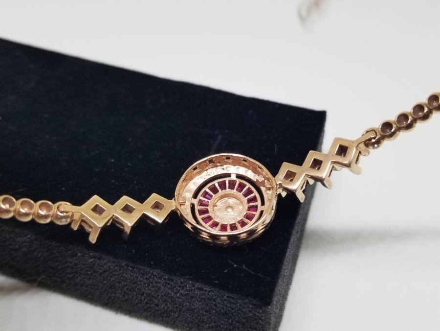 ELMAS VE YAKUT TAŞLI ÖZEL YAPIM BİLEKLİK