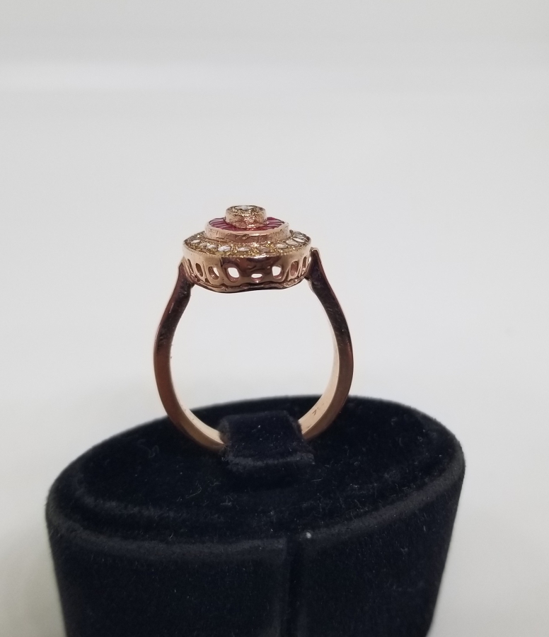 ELMAS VE YAKUT TAŞLI ÖZEL YAPIM YÜZÜK