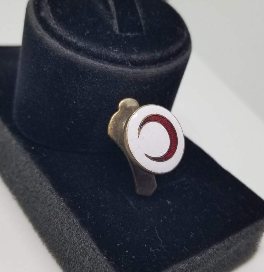 OSMANLI DÖNEMİ NADİR TİPTE MİNELİ HİLAL-İ AHMER ROZET