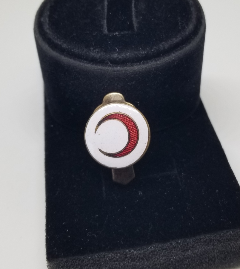 OSMANLI DÖNEMİ NADİR TİPTE MİNELİ HİLAL-İ AHMER ROZET