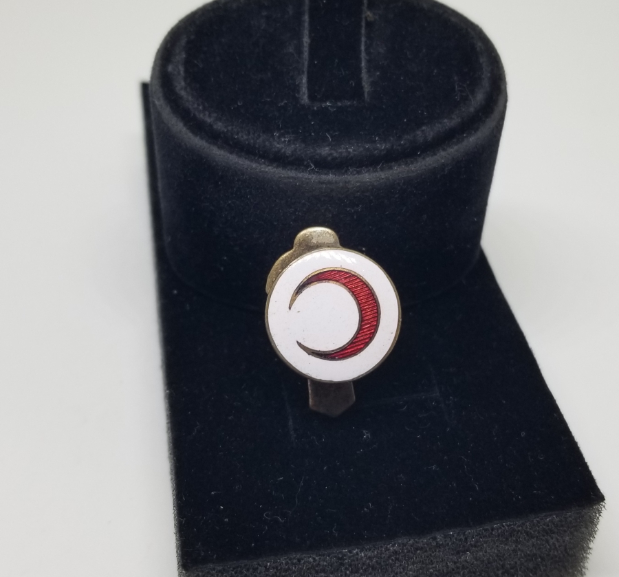 OSMANLI DÖNEMİ NADİR TİPTE MİNELİ HİLAL-İ AHMER ROZET