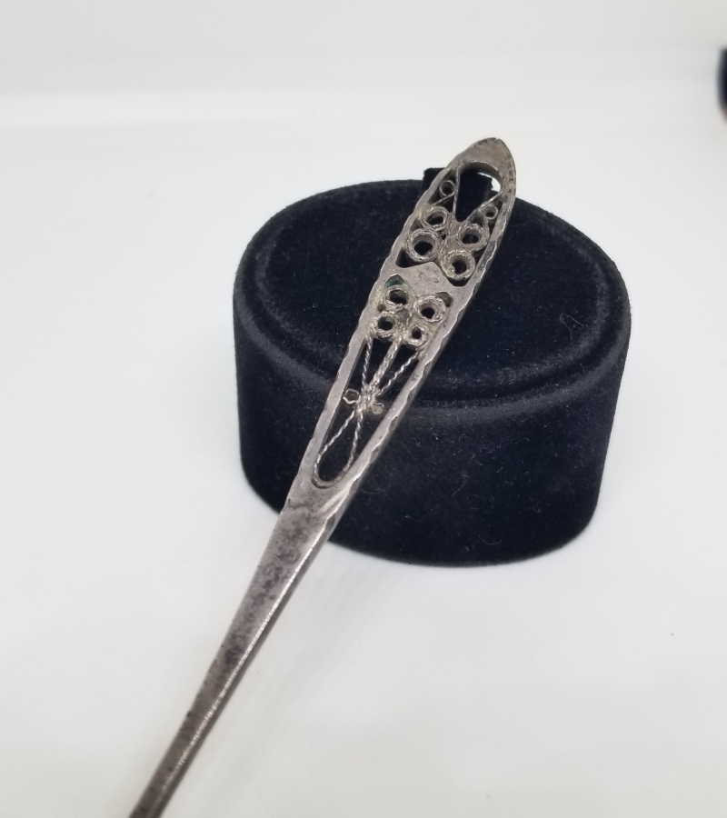 ARKASI ÇİFT USTA DAMGALI OSMANLI DÖNEMİ GÜMÜŞ ÇATAL