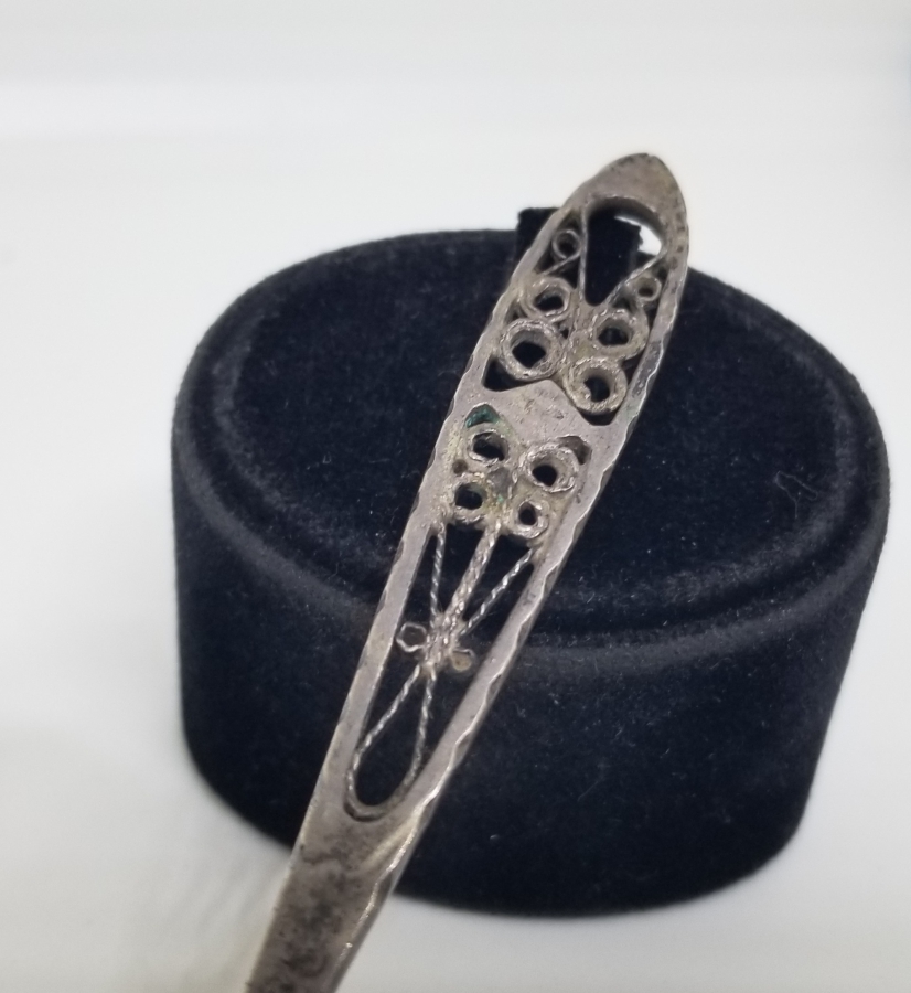 ARKASI ÇİFT USTA DAMGALI OSMANLI DÖNEMİ GÜMÜŞ ÇATAL