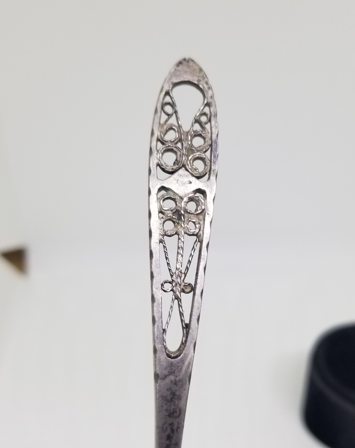 ARKASI ÇİFT USTA DAMGALI OSMANLI DÖNEMİ GÜMÜŞ ÇATAL