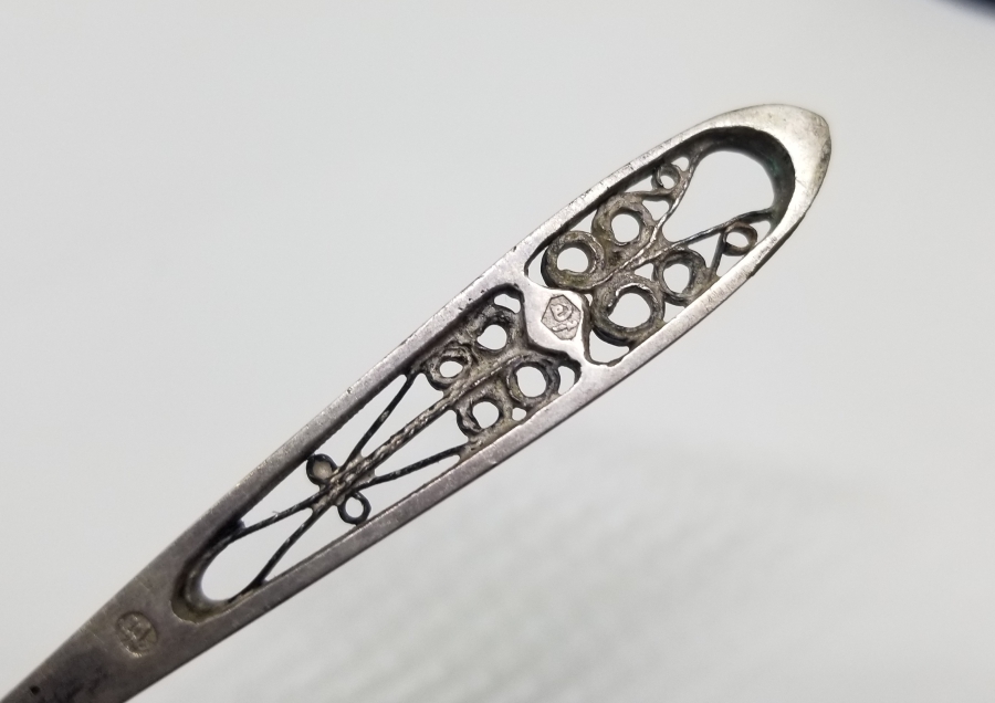 ARKASI ÇİFT USTA DAMGALI OSMANLI DÖNEMİ GÜMÜŞ ÇATAL