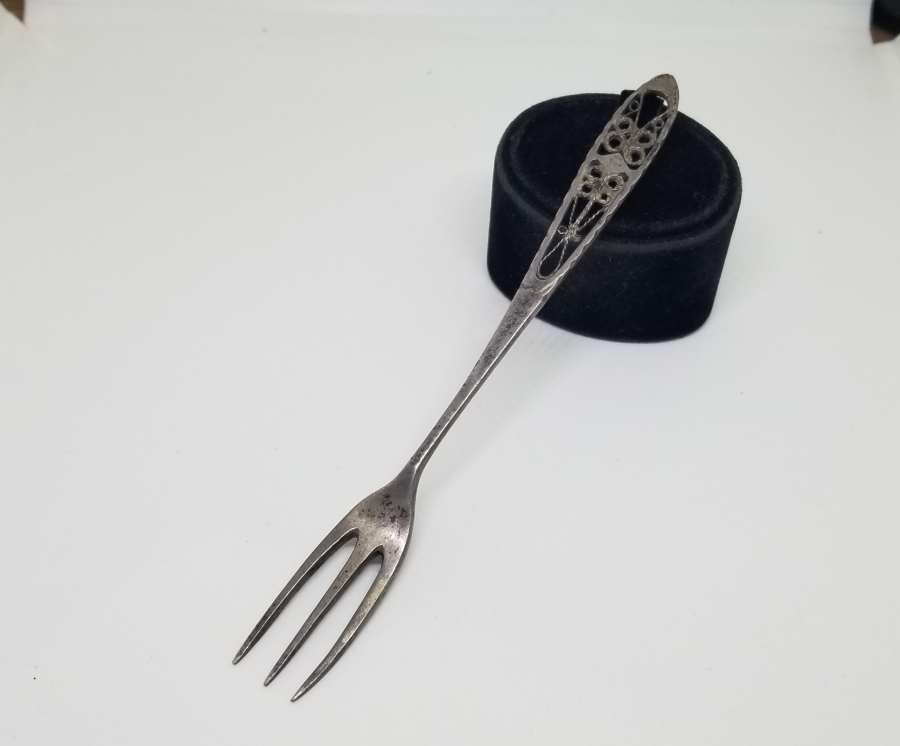 ARKASI ÇİFT USTA DAMGALI OSMANLI DÖNEMİ GÜMÜŞ ÇATAL