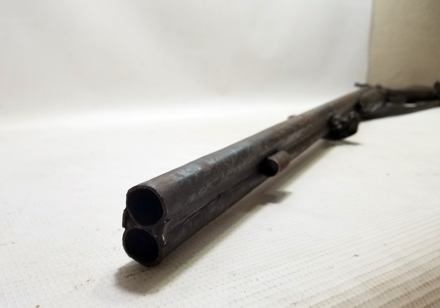 GÜMÜŞ ÇAKMA İŞÇİLİKLİ OSMANLI DÖNEMİ ÇİFTE DOLMA TÜFEK