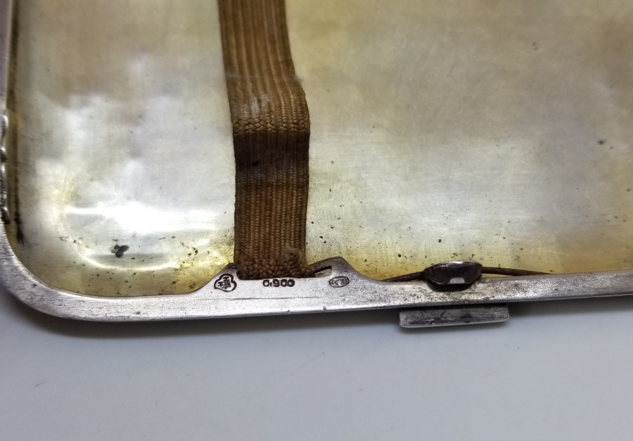 GÜMÜŞ ÜZERİ ALTIN ÇAKMA İŞÇİLİKLİ OSMANLI DENİZCİ PAŞA SİGARA TABAKASI