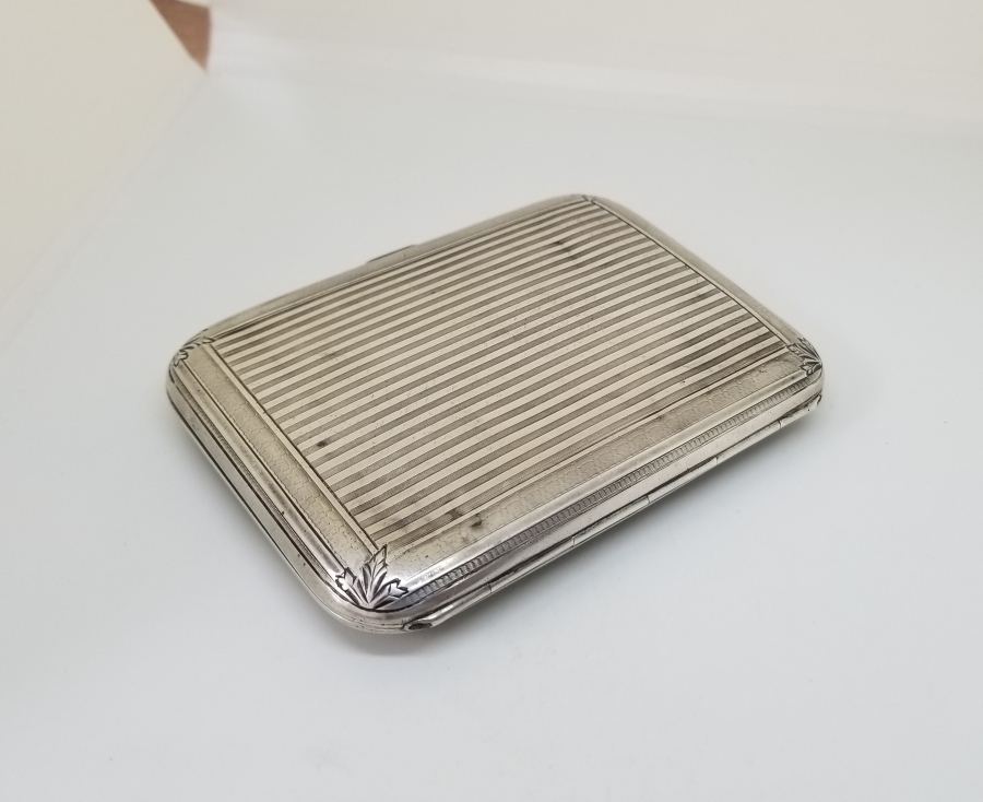 GÜMÜŞ ÜZERİ ALTIN ÇAKMA İŞÇİLİKLİ OSMANLI DENİZCİ PAŞA SİGARA TABAKASI