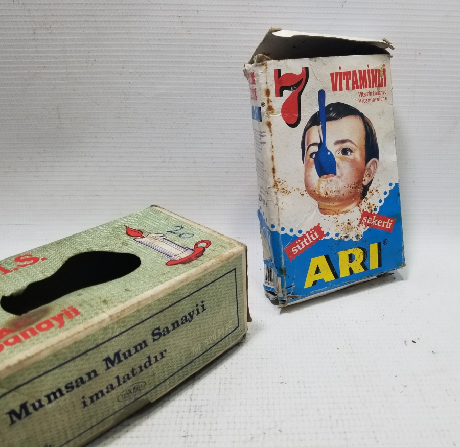 ANTİKA MUM VE MAMA KUTUSU