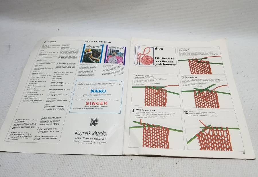 EL ÖRGÜSÜ İSİMLİ DİKİŞ NAKIŞ KİTABI