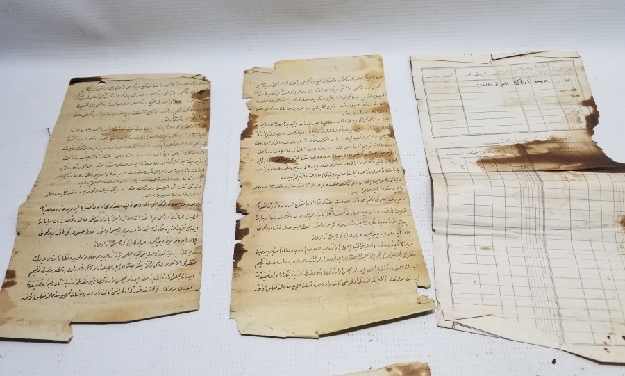 ÜZERLERİ PULLU OSMANLI DÖNEMİ MAKBUZ LOTU