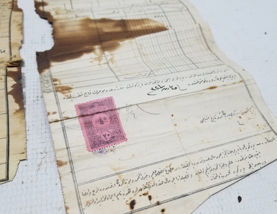 ÜZERLERİ PULLU OSMANLI DÖNEMİ MAKBUZ LOTU