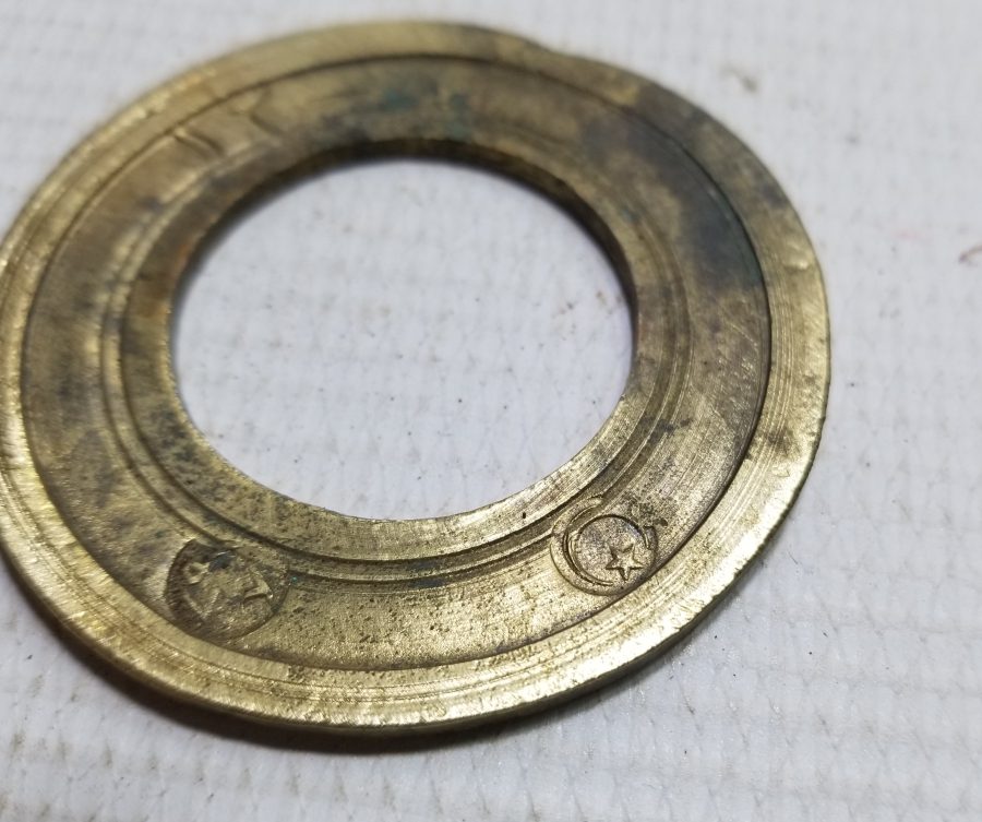 ÜZERİ AY YILDIZLI NADİR FORMLU OSMANLI DÖNEMİ DİSK DİRHEM