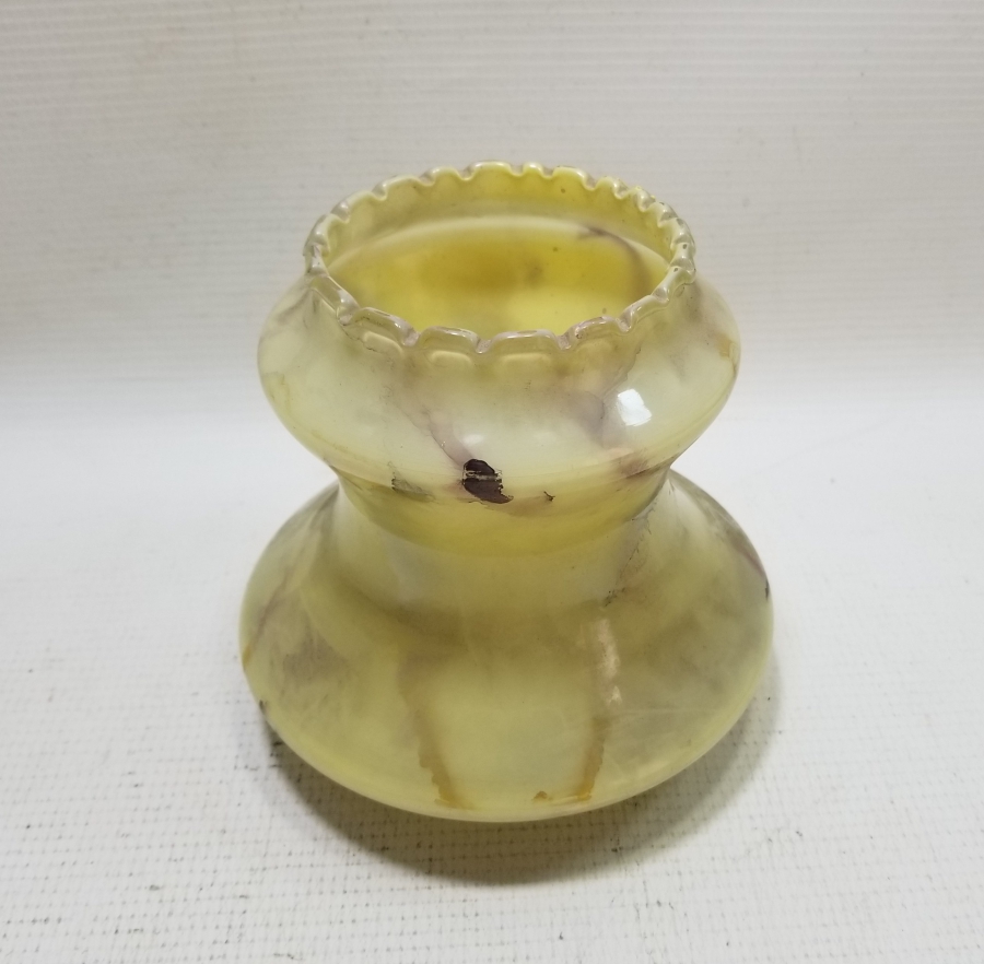 BALGAMLI FORM OSMANLI DÖNEMİ NADİR GAZ LAMBASI FANUSU