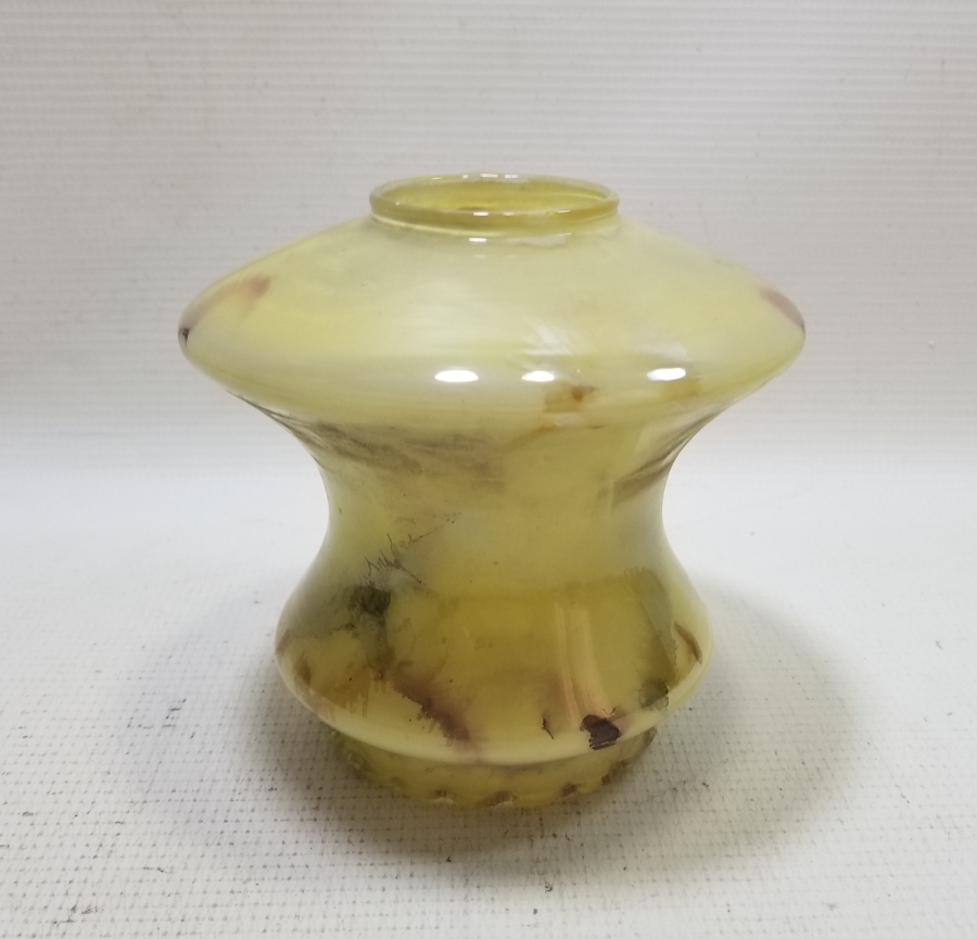 BALGAMLI FORM OSMANLI DÖNEMİ NADİR GAZ LAMBASI FANUSU