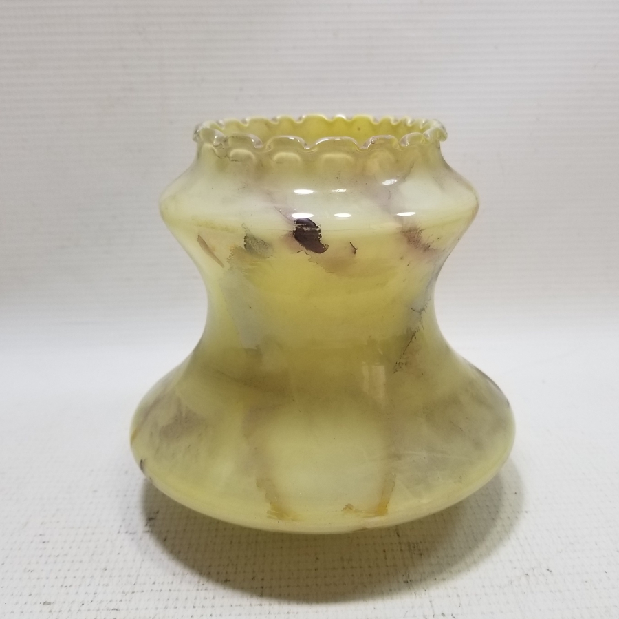 BALGAMLI FORM OSMANLI DÖNEMİ NADİR GAZ LAMBASI FANUSU