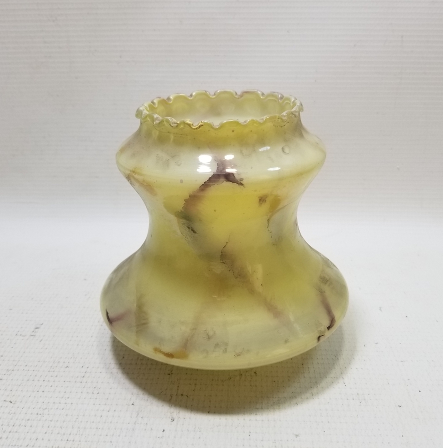 BALGAMLI FORM OSMANLI DÖNEMİ NADİR GAZ LAMBASI FANUSU