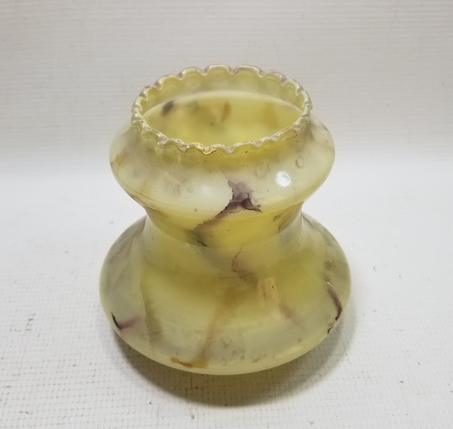 BALGAMLI FORM OSMANLI DÖNEMİ NADİR GAZ LAMBASI FANUSU