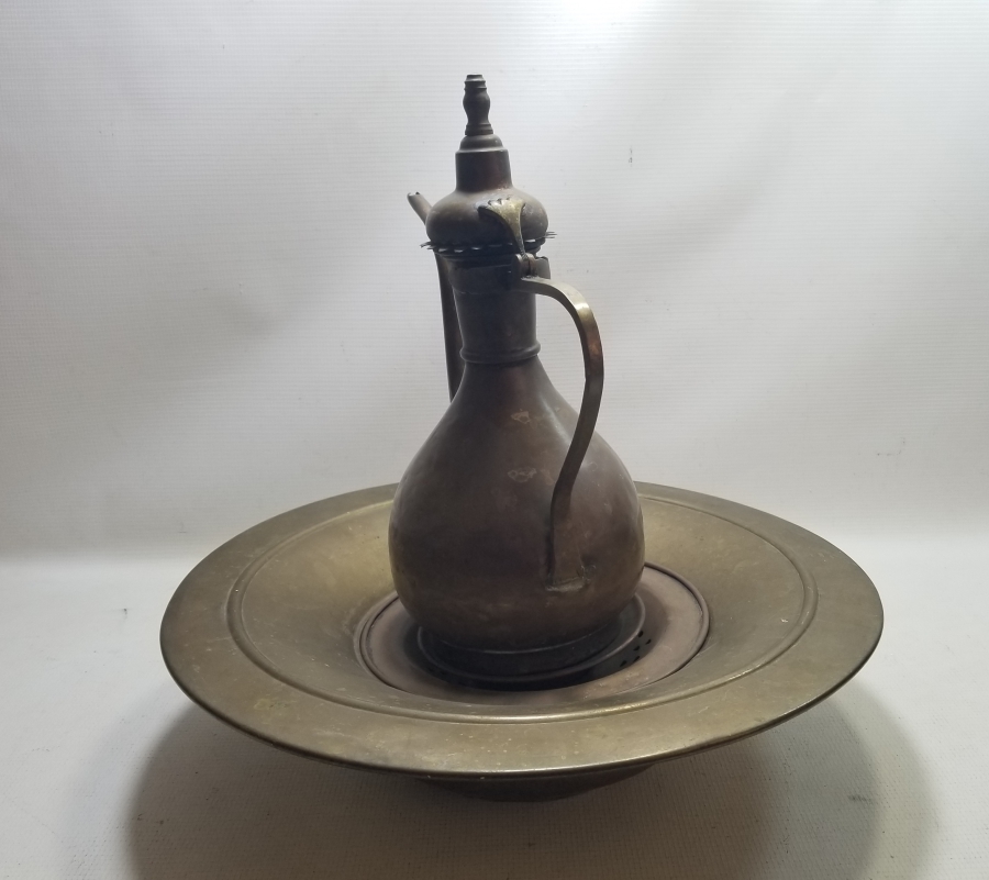 ÜZERİ OSMANLICA YAZILI OSMANLI DÖNEMİ NADİR LEĞEN İBRİK TAKIMI