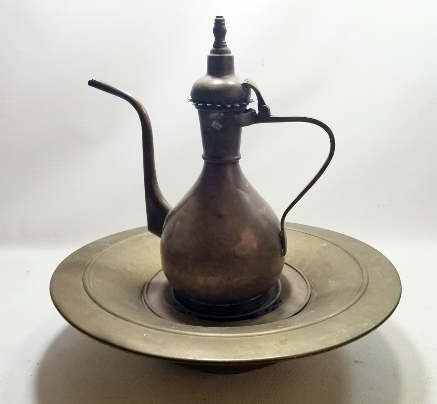 ÜZERİ OSMANLICA YAZILI OSMANLI DÖNEMİ NADİR LEĞEN İBRİK TAKIMI