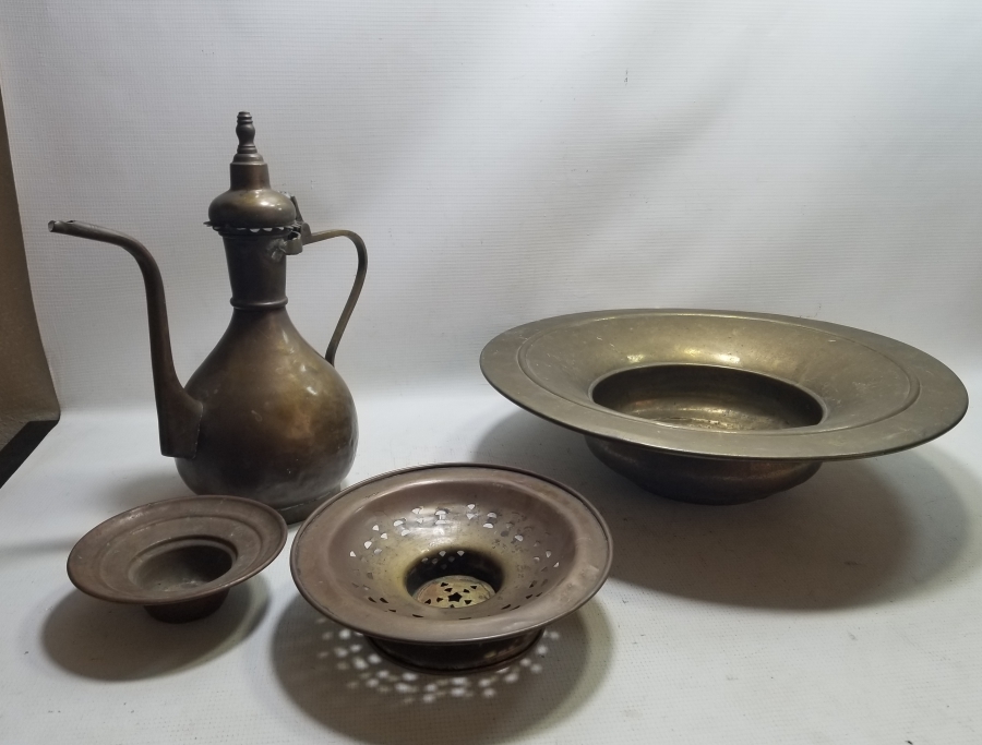 ÜZERİ OSMANLICA YAZILI OSMANLI DÖNEMİ NADİR LEĞEN İBRİK TAKIMI