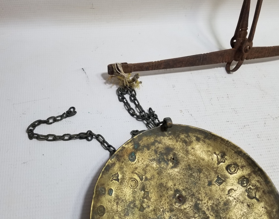 ÜZERİ BOL DAMGALI ÇOK NADİR KEFELİ EL TERAZİSİ