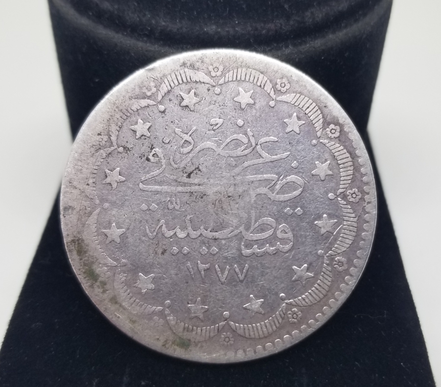 SULTAN ABDÜLAZİZ DÖNEMİ 1277/15 GÜMÜŞ 20 KURUŞ MECİDİYE PARA