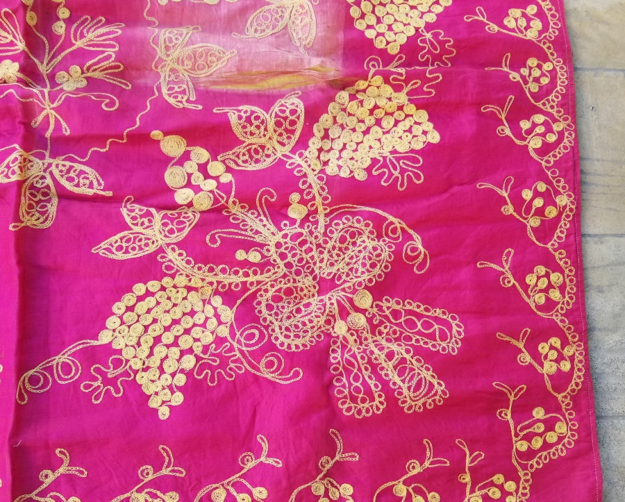 OSMANLI DÖNEMİ SUZANİ İŞÇİLİKLİ GELİN HAMAM BOHÇASI