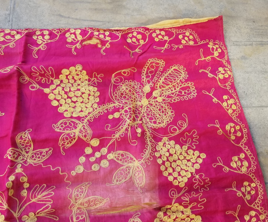 OSMANLI DÖNEMİ SUZANİ İŞÇİLİKLİ GELİN HAMAM BOHÇASI