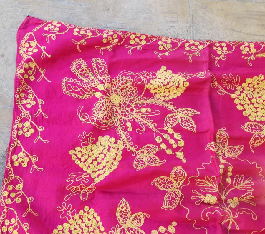 OSMANLI DÖNEMİ SUZANİ İŞÇİLİKLİ GELİN HAMAM BOHÇASI