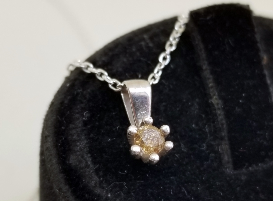 PIRLANTA TAŞLI ÖZEL YAPIM KOLYE UCU