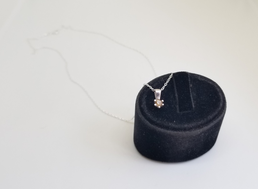 PIRLANTA TAŞLI ÖZEL YAPIM KOLYE UCU